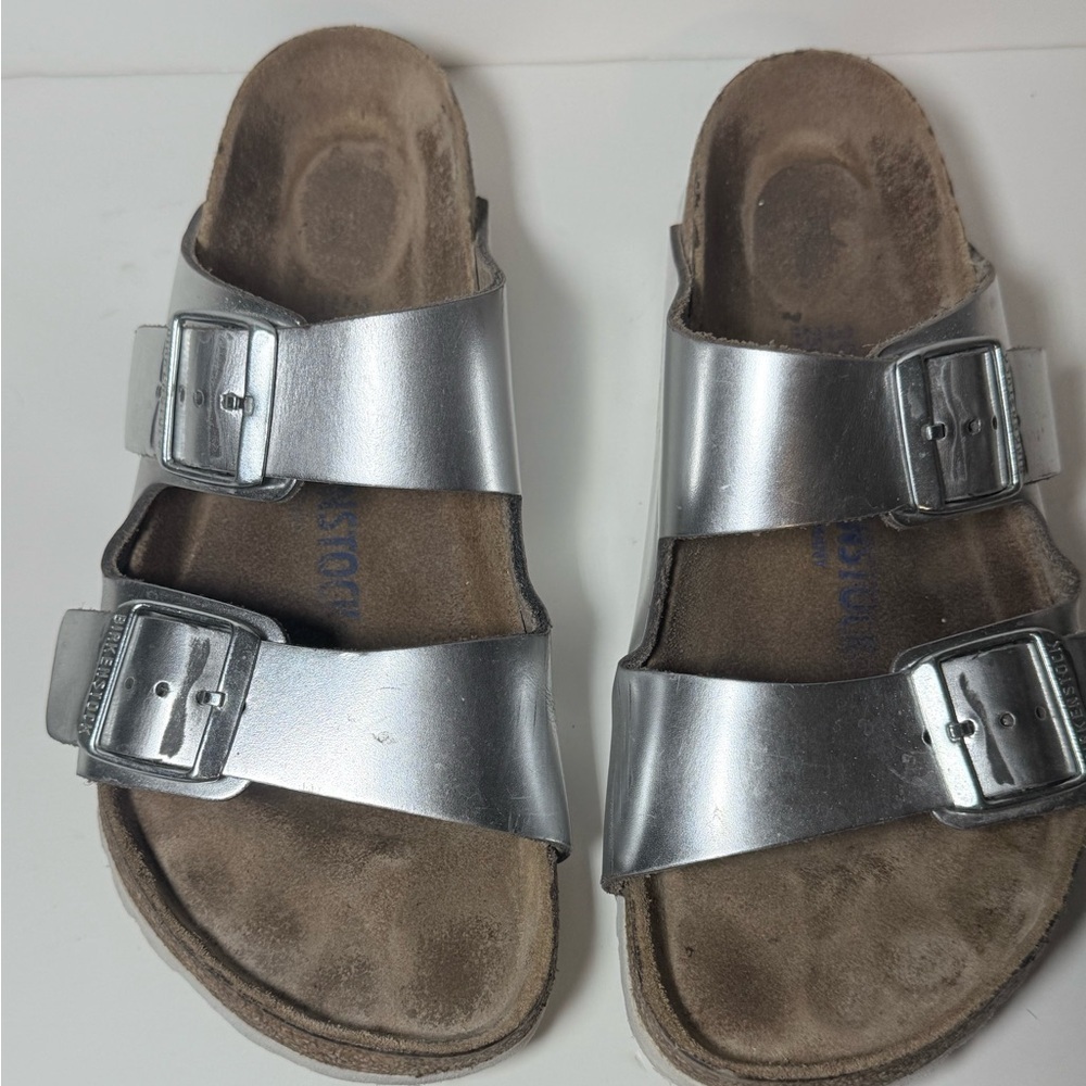 Birkenstock Arizona Soft Footbed
Leather - Metallic Silver - Picture 2 of 7
